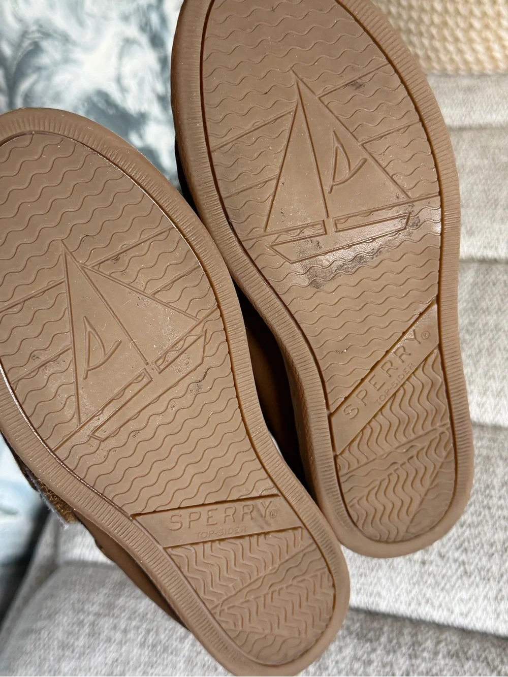 Sperry Brown Tan Kids Moccasins size 10M